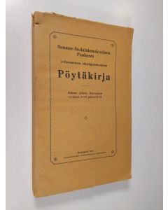 käytetty kirja Suomen sosialidemokratisen puolueen seitsemännen edustajakokouksen pöytäkirja : kokous pidetty Helsingissä syyskuun 4-10 päivinä 1911 (lukematon)