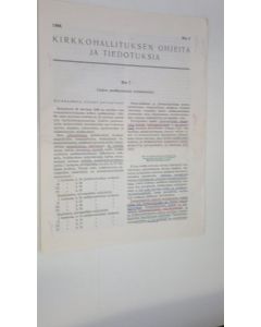 käytetty teos Kirkkohallituksen ohjeita ja tiedotuksia 1966 nro 7