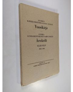 käytetty kirja Suomen kirkkohistoriallisen seuran vuosikirja1953-1954 = Finska kyrkohistoriska samfundets årsskrift