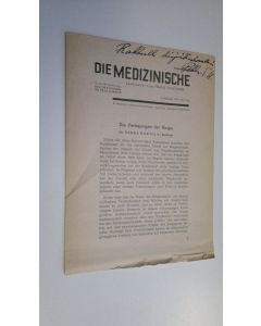 käytetty teos Die Medizinische n:o 31/32 1952