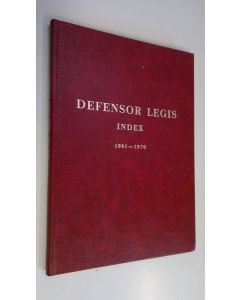 Tekijän Marjatta Seppälä  käytetty kirja Defensor legis index 1961-1970