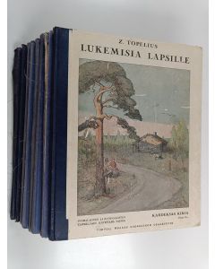 Kirjailijan Zacharias Topelius käytetty kirja Lukemisia lapsille 1-8 : suomalaisten ja ruotsalaisten taiteilijain kuvittama painos