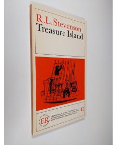 Kirjailijan R. L. Stevenson käytetty kirja Treasure Island