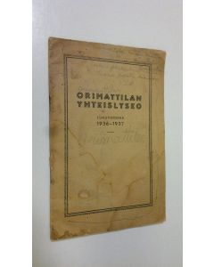 uusi teos Orimattilan yhteislyseo lukuvuonna 1936-1937