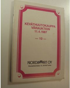 käytetty kirja Keväthuutokauppa = Vårauktion 11.4. 1987