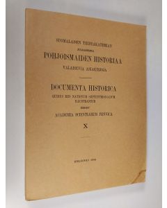 Kirjailijan Reino Hakamies käytetty kirja Documenta historica 10 : Glossarium latinitatis medii aevi Finlandicae : Suomalaisen tiedeakatemian julkaisemia pohjoismaiden historiaa valaisevia asiakirjoja = Quibus res nationum septentrionalium illustrantur ed