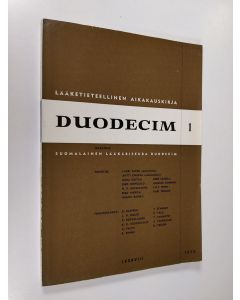 käytetty kirja Duodecim 1/1972 : Lääketieteellinen aikakauskirja