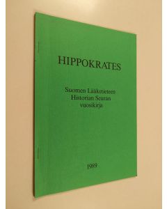 käytetty teos Eripainos teoksesta Hippokrates - Suomen Lääketieteen Historian Seuran vuosikirja