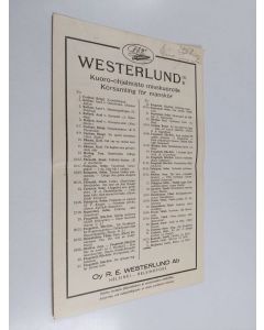 Kirjailijan Aarre Merikanto uusi teos Westerlungin kuoro-ohjelmisto mieskuorolle : Keinu