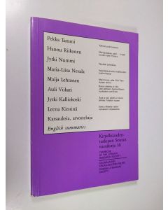 käytetty kirja Kirjallisuudentutkijain seuran vuosikirja 38