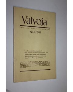 käytetty teos Valvoja nro 2/1954