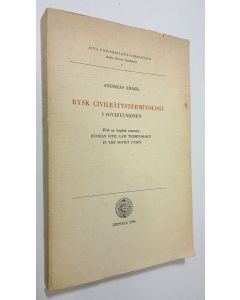 Kirjailijan Andreas Ådahl käytetty kirja Rysk Civilrättsterminologi i Sovjetunionen (Russian civil law terminology in the Soviet Union)