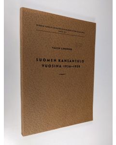 Kirjailijan Valter Lindberg käytetty kirja Suomen kansantulo vuosina 1926-1938