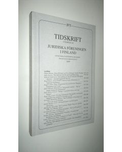 käytetty kirja Tidskrift utgiven av Juridiska föreningen i Finland 2009