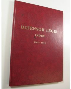 käytetty kirja Defensor legis index 1961-1970 : Suomen asianajajaliiton äänenkannattaja