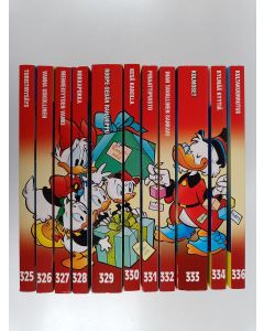 Kirjailijan Walt Disney käytetty kirja Aku Ankan taskukirja 325-336 (Nro 335 puuttuu)
