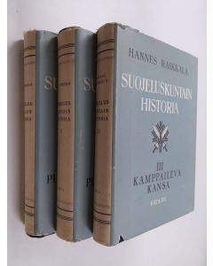 Kirjailijan N. V. Hersalo & Hannes Raikkala käytetty kirja Suojeluskuntain historia 1-3 : Puolustustahtoinen kansa : Muinaisitsenäisyydestä valtiolliseen riippumattomuuteen ; Puolustuskelpoinen kansa : Hätävarasta välttämättömyys ; Kamppaileva kansa : Mää