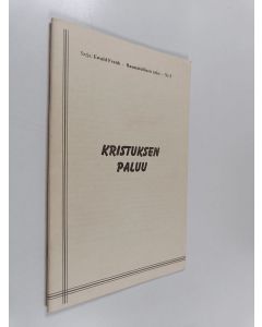 Kirjailijan Ewald Frank käytetty teos Kristuksen paluu