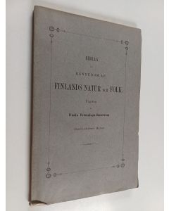 Kirjailijan Vilhelm Moberg käytetty kirja Fenologiska iakttagelser i Finland åren 1750-1845 (lukematon)