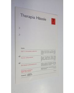 käytetty kirja Therapia Hässle n:o 7/1969