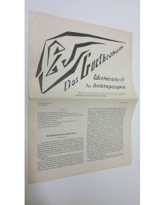 Tekijän Martin Barkhoff  käytetty teos Das Goetheanum nr. 8/1985 : Wochenschrift fur Anthroposophie