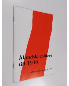 käytetty teos åländskt måleri till 1940