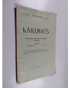 käytetty teos Lakimies 7-8/1917