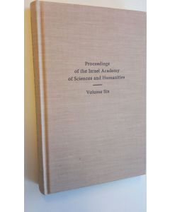 käytetty kirja Proceedings of the Israel Academy of Sciences and Humanities - Volume Six (1977-1982) : J. Blau - An Adverbial Construction in Hebrew and Arabic : Sentence Adverbials in Frontal Position Separated from the Rest of the Sentence / On