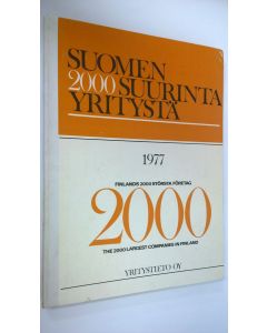 Tekijän Börje Thilman  käytetty kirja Suomen 2000 suurinta yritystä 1977 : Suomen talouselämän vuosikirja ; Finlands 2000 största företag : årsbok för Finlands näringsliv ; The 2000 largest companies in Finland : year-book of business in Finland 5. painos