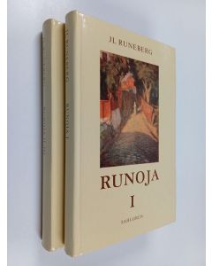Kirjailijan Johan Ludvig Runeberg käytetty kirja Runoja 1-3 (2 kirjaa) (suomentajan signeeraama)