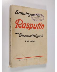 Kirjailijan Catherine Radziwill käytetty kirja Sanningen om Rasputin