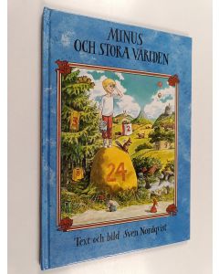 Kirjailijan Sven Nordqvist käytetty kirja Minus och stora världen