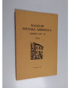 käytetty teos Åggelby svenska samskola Läsaret 1937-38 27