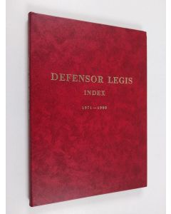 käytetty kirja Defensor legis index 1971-1980