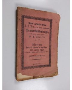 Kirjailijan E. T. Gestrin käytetty kirja Mainion saksalaisen opettajan J. C. Beck'in ja hänen puolueensa vanhurskauttamis-oppi, [2], 4 - Vastaus herra G. Johansson'in kirjoitukseen: Kirkon asemasta vähäsen "Vartija" lehden 1 vihossa v. 1892
