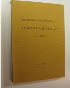 käytetty kirja Helsingin pörssiklubi : Jäsenluettelo 1.1. 1978