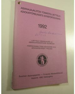 käytetty teos Suomen asianajajaliiton toimistoluettelo 1992