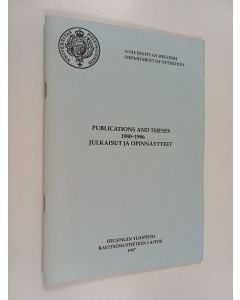 käytetty teos Publications and theses 1980-1986