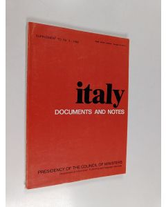 käytetty kirja italy : documents and notes : supplement to no. 4/1985