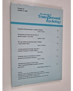 käytetty kirja The Journal of Transpersonal Psychology 2/1989