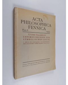 käytetty kirja Acta Philosophica Fennica