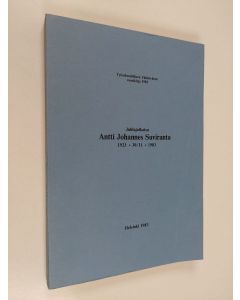 käytetty kirja Juhlajulkaisu Antti Johannes Suviranta 1923 30/11 1983