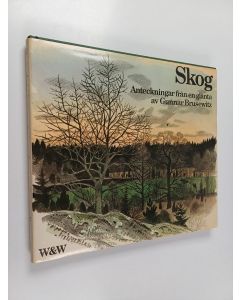 Kirjailijan Gunnar Brusewitz käytetty kirja Skog : anteckningar från en glänta