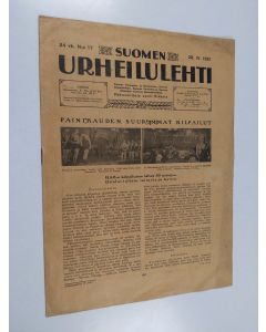 käytetty teos Suomen urheilulehti 17/1921