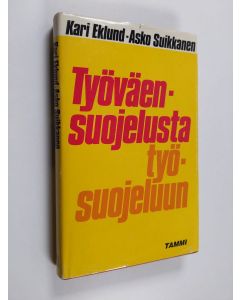 Kirjailijan Kari Eklund käytetty kirja Työväensuojelusta työsuojeluun : työsuojelun ja työolojen kehitys Suomessa 1970-luvulla