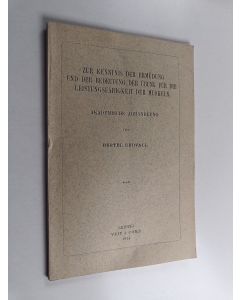 Kirjailijan Bertel Hedvall käytetty kirja Zur Kenntnis der Ermüdung und der Bedeutung der Übung für die Leistungsfähigkeit der Muskeln : akademische Abhandlung