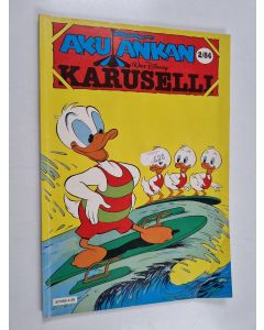Kirjailijan Walt Disney käytetty kirja Aku Ankan karuselli 2/84
