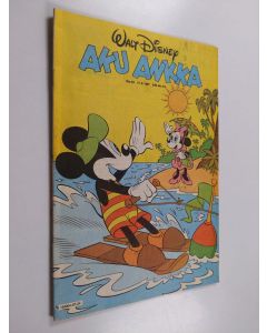 Kirjailijan Walt Disney käytetty teos Aku Ankka 24/1987