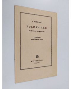 Kirjailijan K. Merikoski käytetty teos Tulosvihko Valistuksen mittausoppiin kaupunkien kansakouluja varten