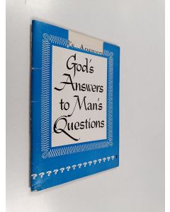 Kirjailijan William MacDonald käytetty teos God's Answers to Man's Questions - The Way of Salvation Made Plain